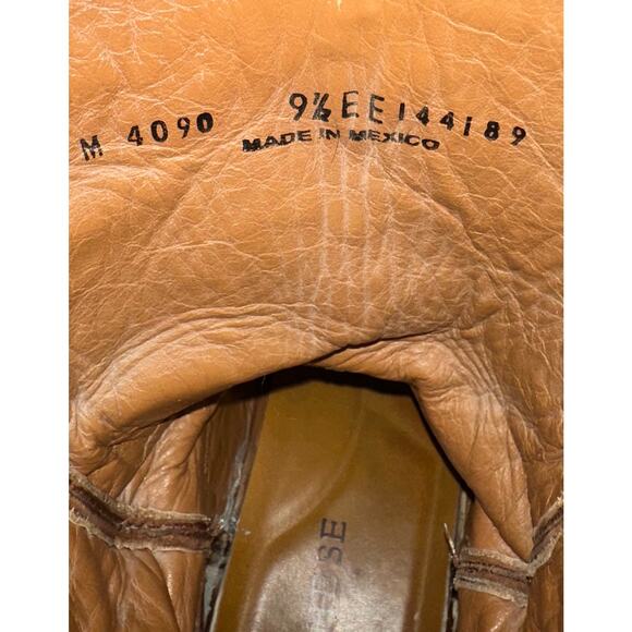 Lucchese Rudy M4090 Men's Western Brown Square Toe Boots Size 9.5 EE Used - Picture 7 of 10